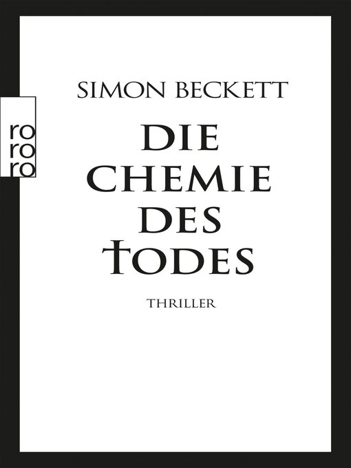Title details for Die Chemie des Todes by Simon Beckett - Wait list